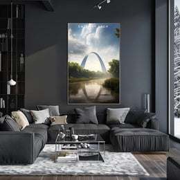 Gateway Arch Scenic Travel Poster Landscape Print