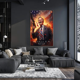 Commemorative Portrait of George H.W. Bush Poster