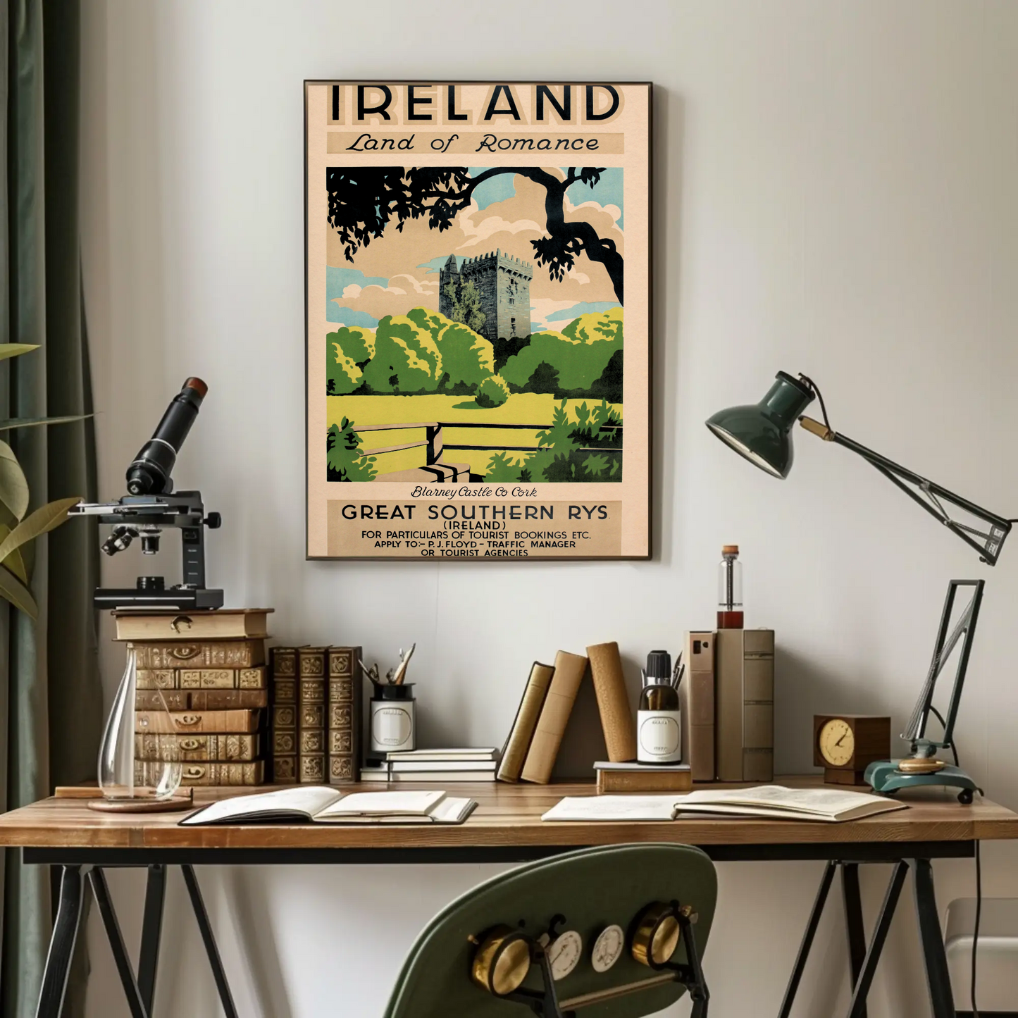 Ireland - Land of Romance Vintage Travel Poster