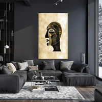 Pharaoh Abstract Poster Wall Art Gold Minimalist Print