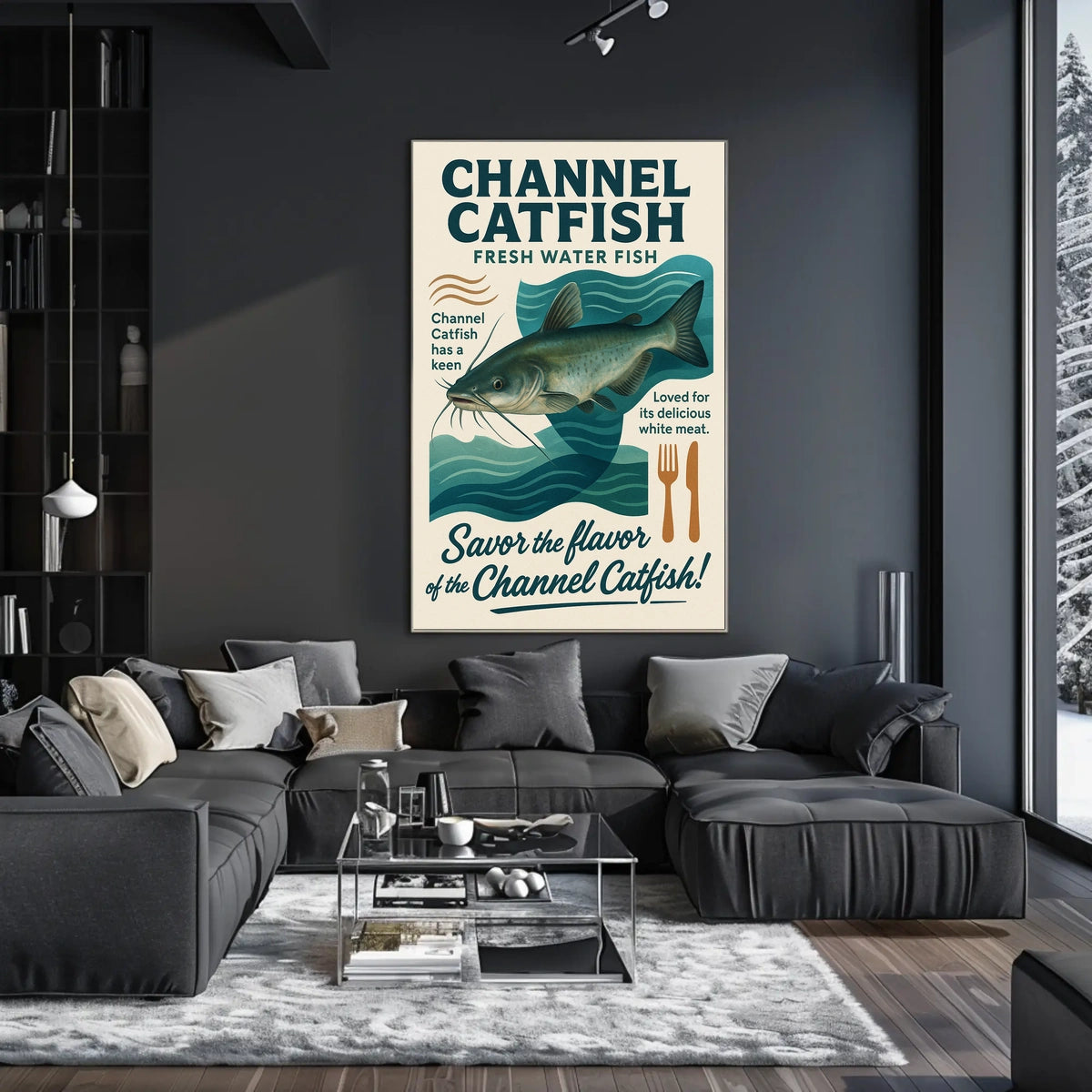 Channel Catfish Fresh Water Delight Poster