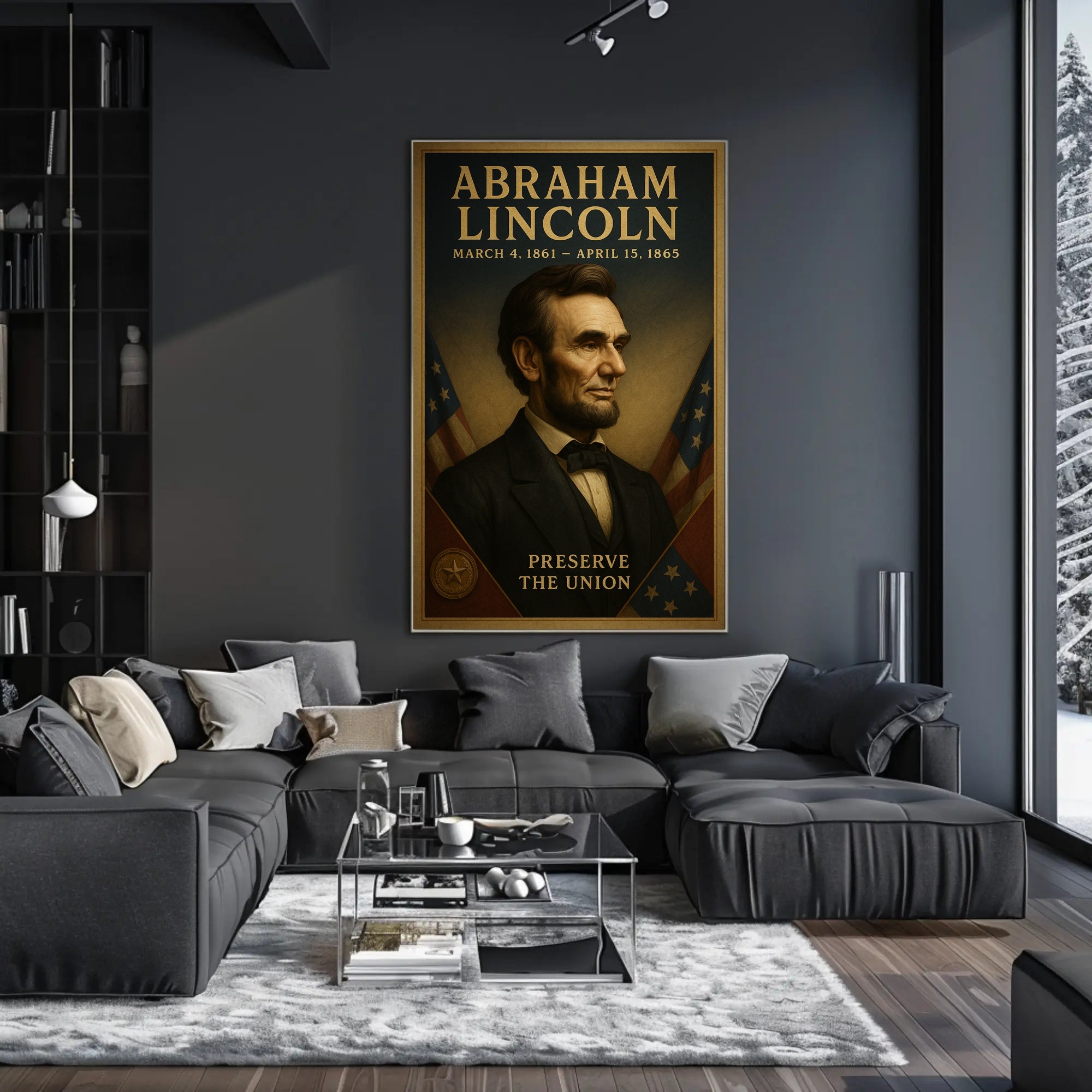 Abraham Lincoln Preserve The Union Vintage Poster PosterGoat