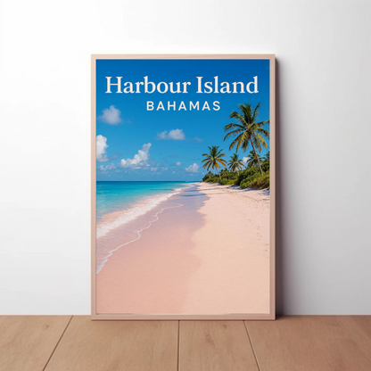 Harbour Island Bahamas Pink Sand Beach Paradise Poster