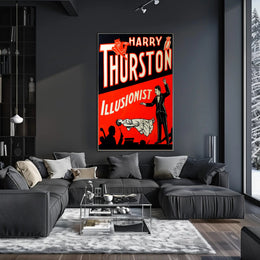 Harry Thurston Illusionist Vintage Magic Poster