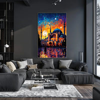 Historic Grandeur Istanbul Evening Lights Cultural or Heritage Poster