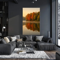 Autumn Tranquility Landscape Impressionism Cozy Poster