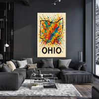 Ohio Splash Art Poster