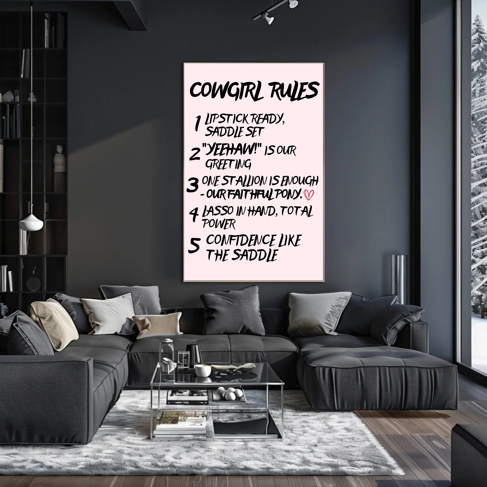 Cowgirl Empowerment Typography Poster: Motivational or Quote Poster PosterGoat