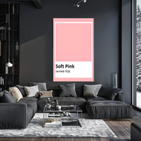 Soft Pink Minimalistic Design Abstract or Artistic Poster PosterGoat