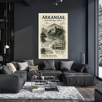 Arkansas The Natural State Vintage Travel Poster