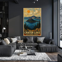 Crater Lake National Park Scenic Decor Wall Art Poster