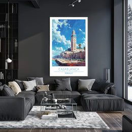Casablanca's Iconic Architecture Poster