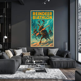 Reindeer Biathlon Poster