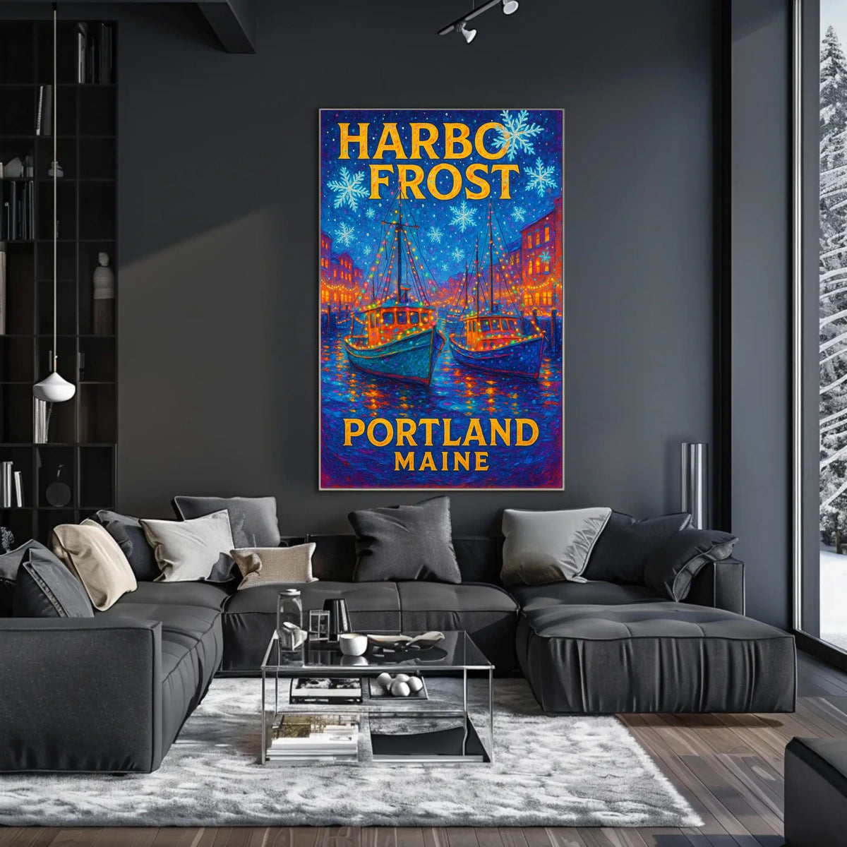 Harbor Frost In Portland, Maine Poster