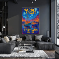 Harbor Frost In Portland, Maine Poster