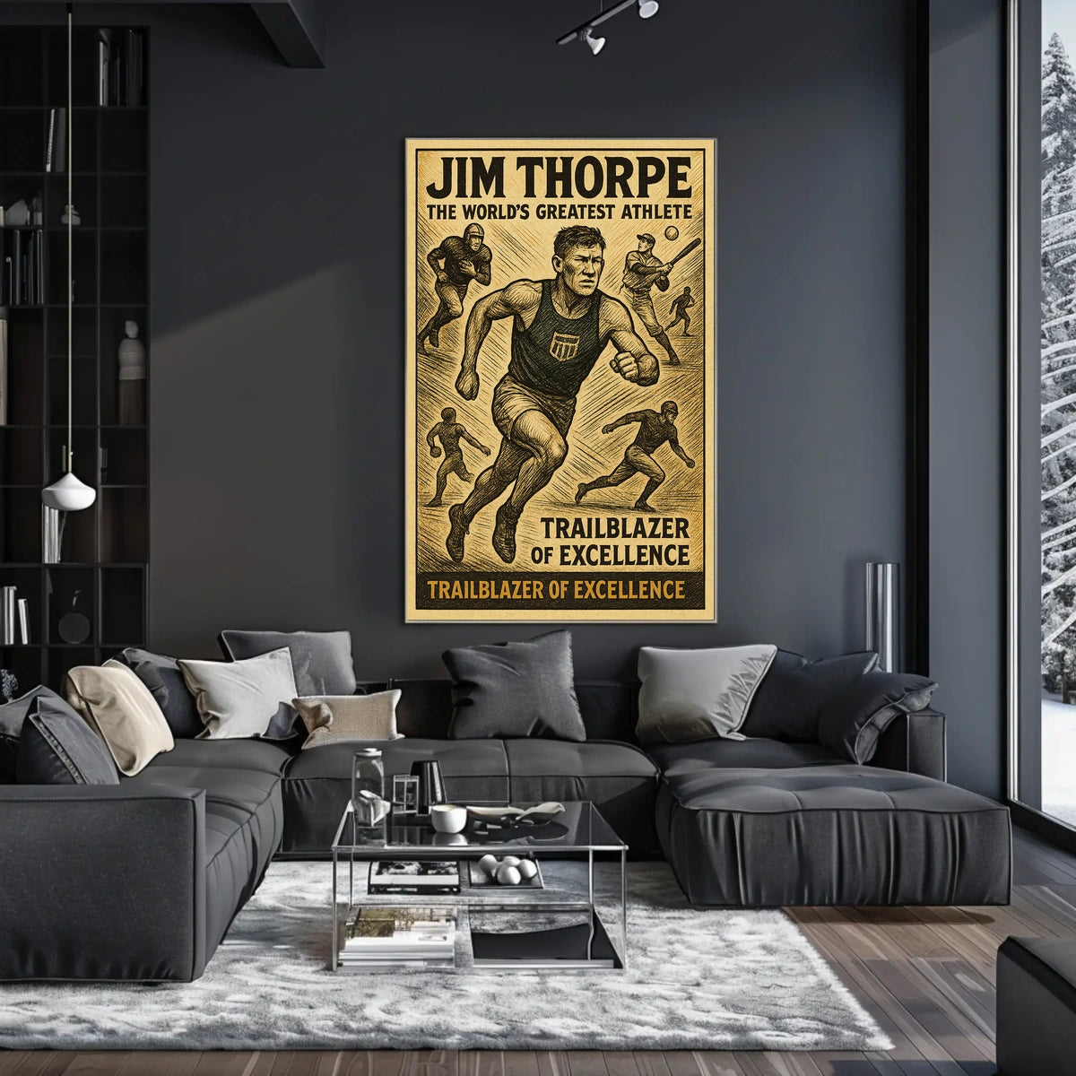 Jim Thorpe Legendary Athlete Poster