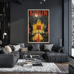 Berlin Architectural Nightscape Poster