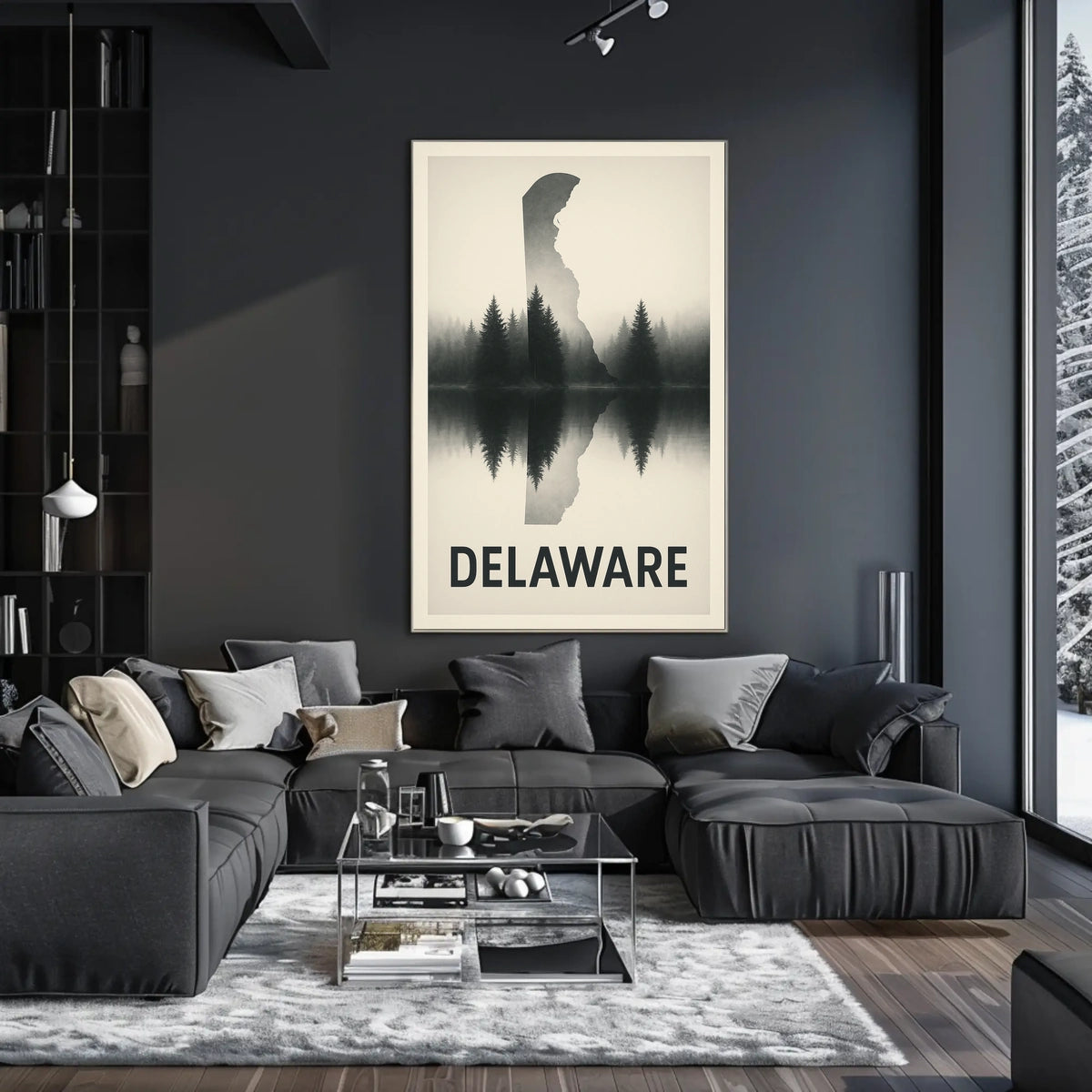 Delaware Silhouette Poster