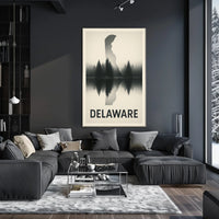 Delaware Silhouette Poster