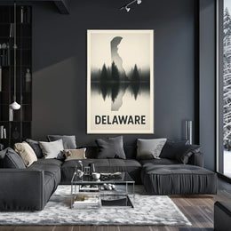 Delaware Silhouette Poster
