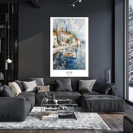 Scenic Harbor View of Hvar Croatia Travel Poster PosterGoat