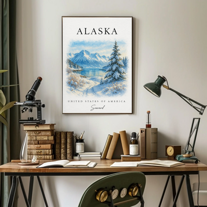 Alaska, Anchorage Signature Series Vintage Travel Poster