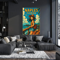 Naples Florida Adventure Poster Coastal Wall Art Decor