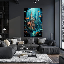 Enchanted Underwater City Poster