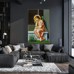 Contemplative Angel Poster