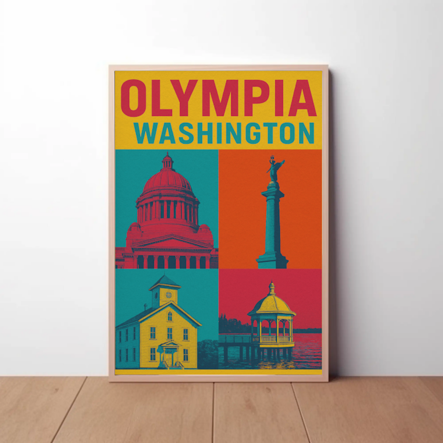Olympia's Vibrant Charm Captured in Vintage Travel Poster