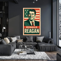 Ronald Reagan Retro Portrait American Nostalgia Poster