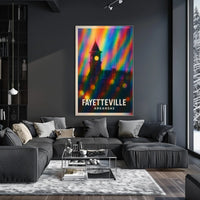 Fayetteville Arkansas Scenic Travel Minimalist Digital Painting Wanderlust Home Decor Poster