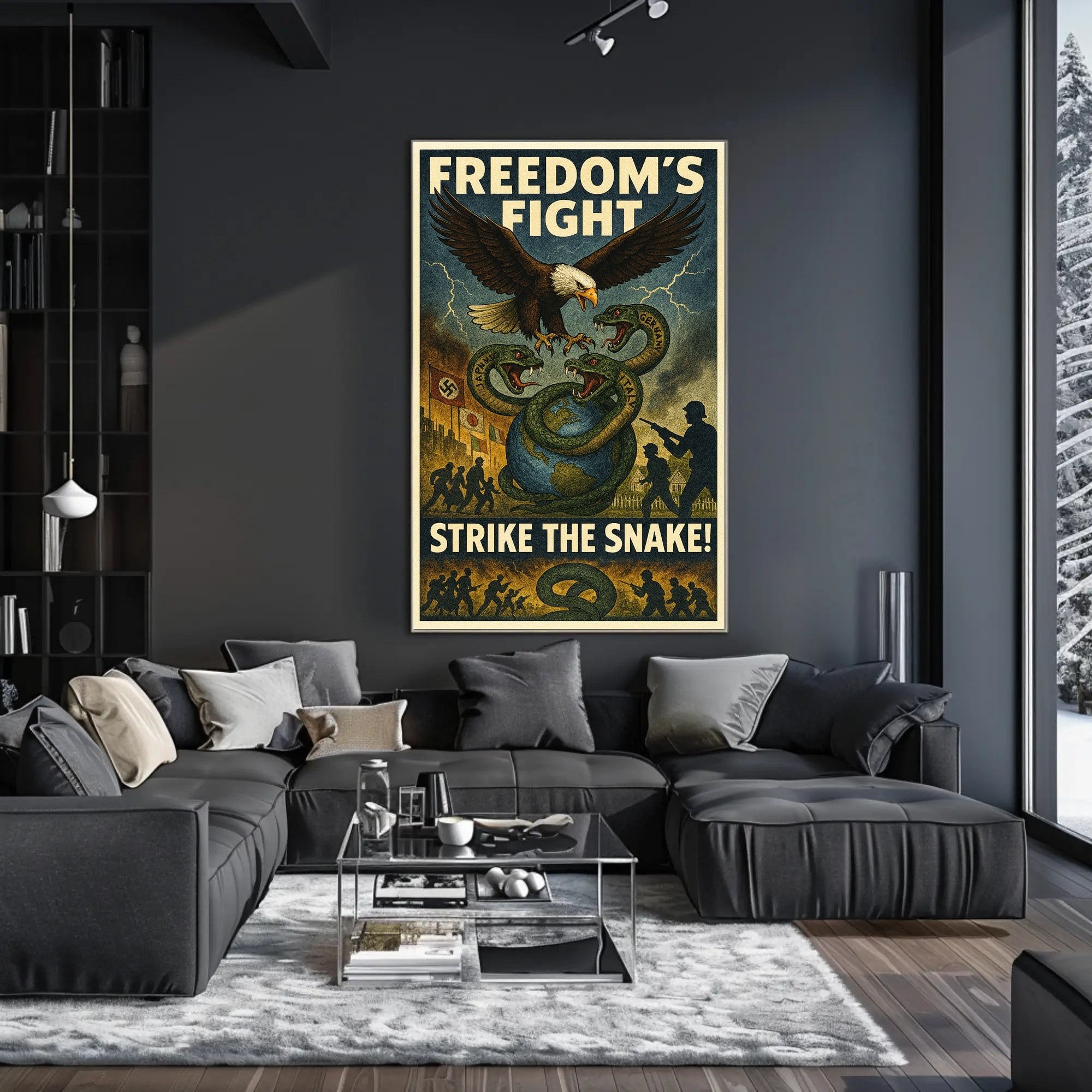 Freedom's Fight Strike the Snake! Poster PosterGoat