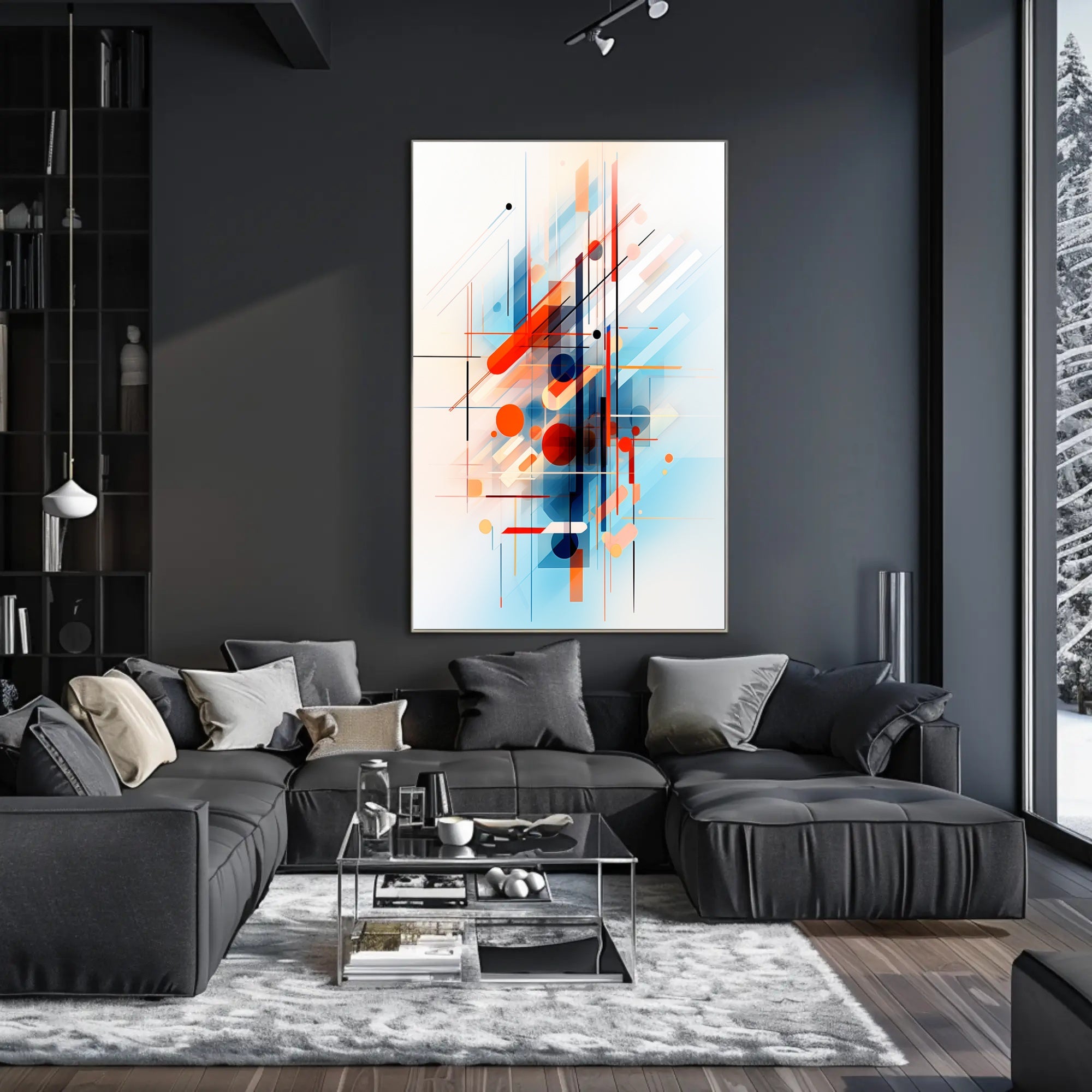 Abstract Geometric Symphony Abstract Poster PosterGoat