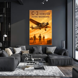 C-3 Trimotor - Flying Washboard Poster PosterGoat