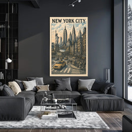 New York City Poster Timeless Urban Landscape Home Decor