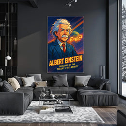Albert Einstein Relativity Scenic Vintage Poster