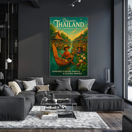 Discover Thailand Floating Markets Cultural Marvels Poster