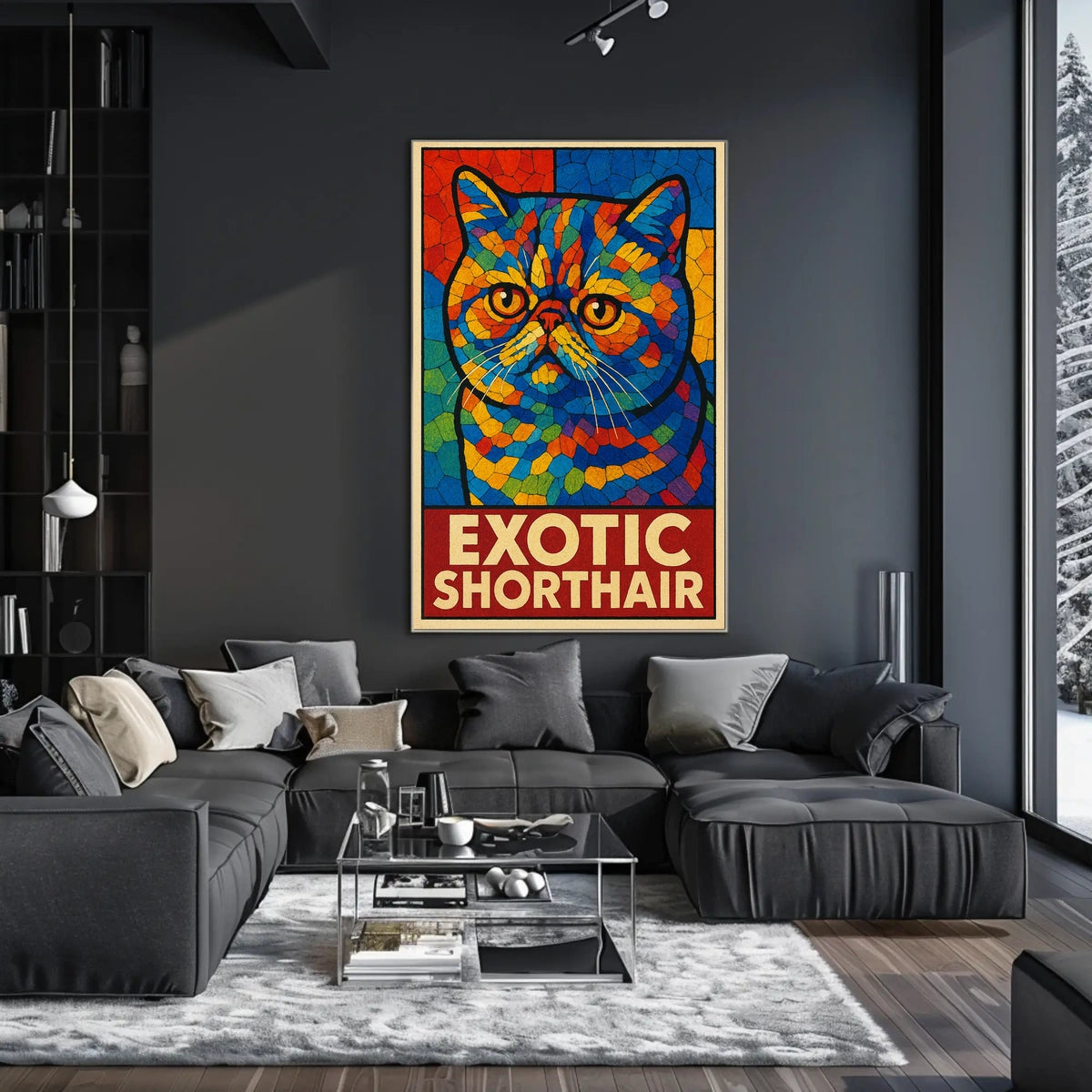 Exotic Shorthair Cat Art Poster