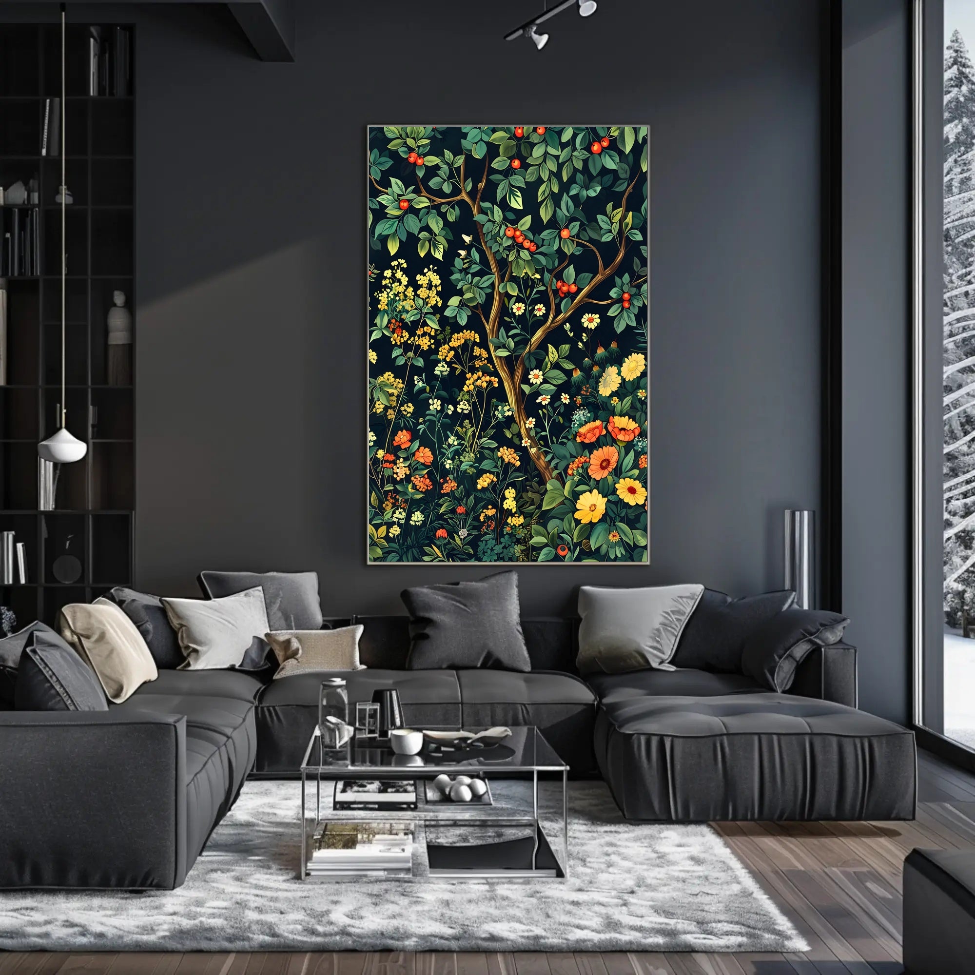 Vibrant Botanical Garden Wall Art Print