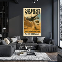 Fairchild C-82 Packet Mid-Century Military Recruitment Poster