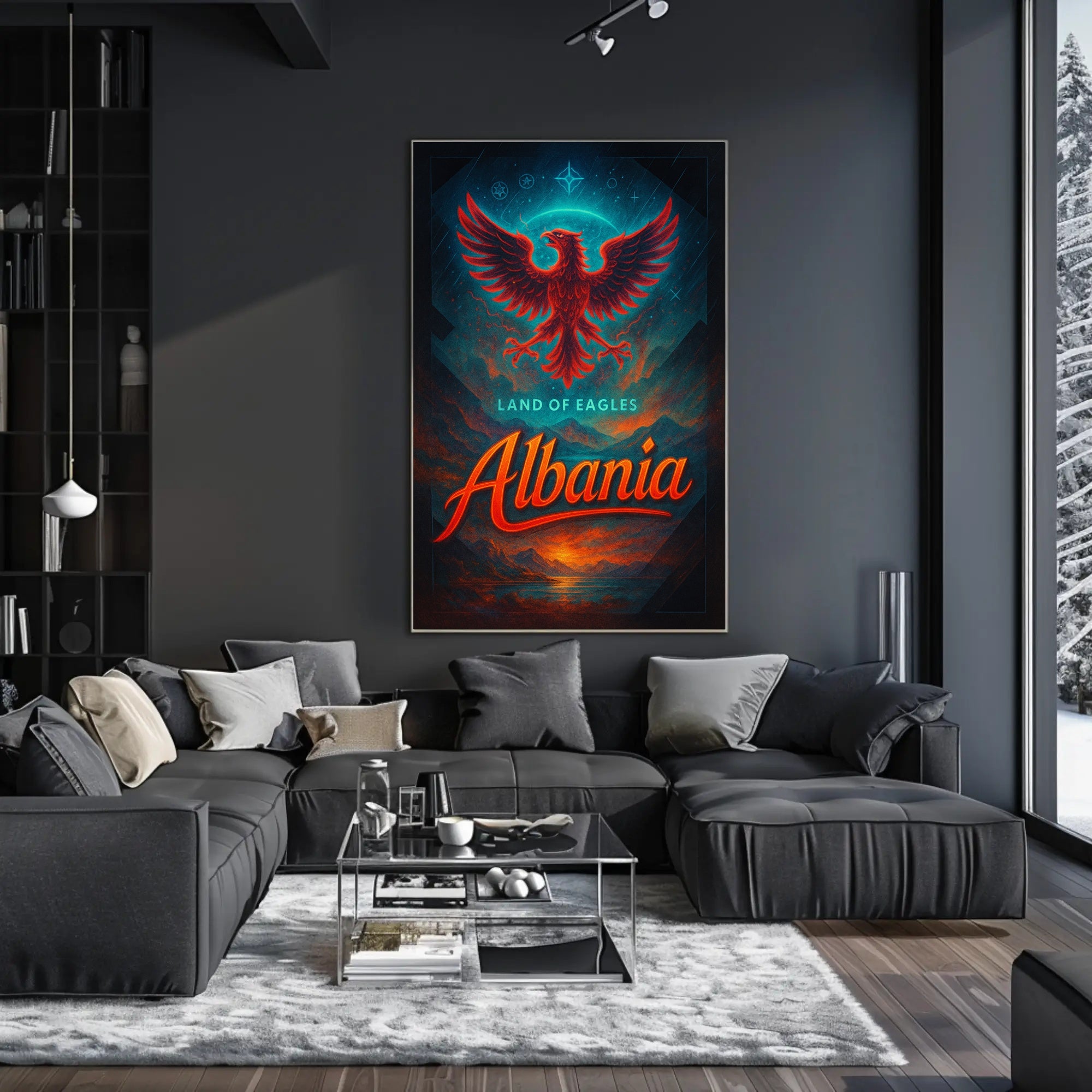 Albania Travel Poster Vintage Land Of Eagles Print