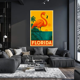 Florida Flamingo Poster