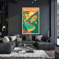 Amalfi Coast Dreamscape Poster For Coastal Decor Lovers