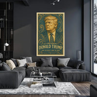 Donald Trump 47th President Pop Art Realism Decor Poster