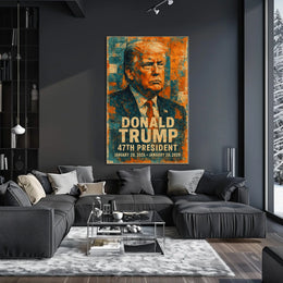 Bold Resolve Donald Trump in Leadership Poster