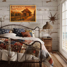 Abilene Railway Station Travel Poster Art Print