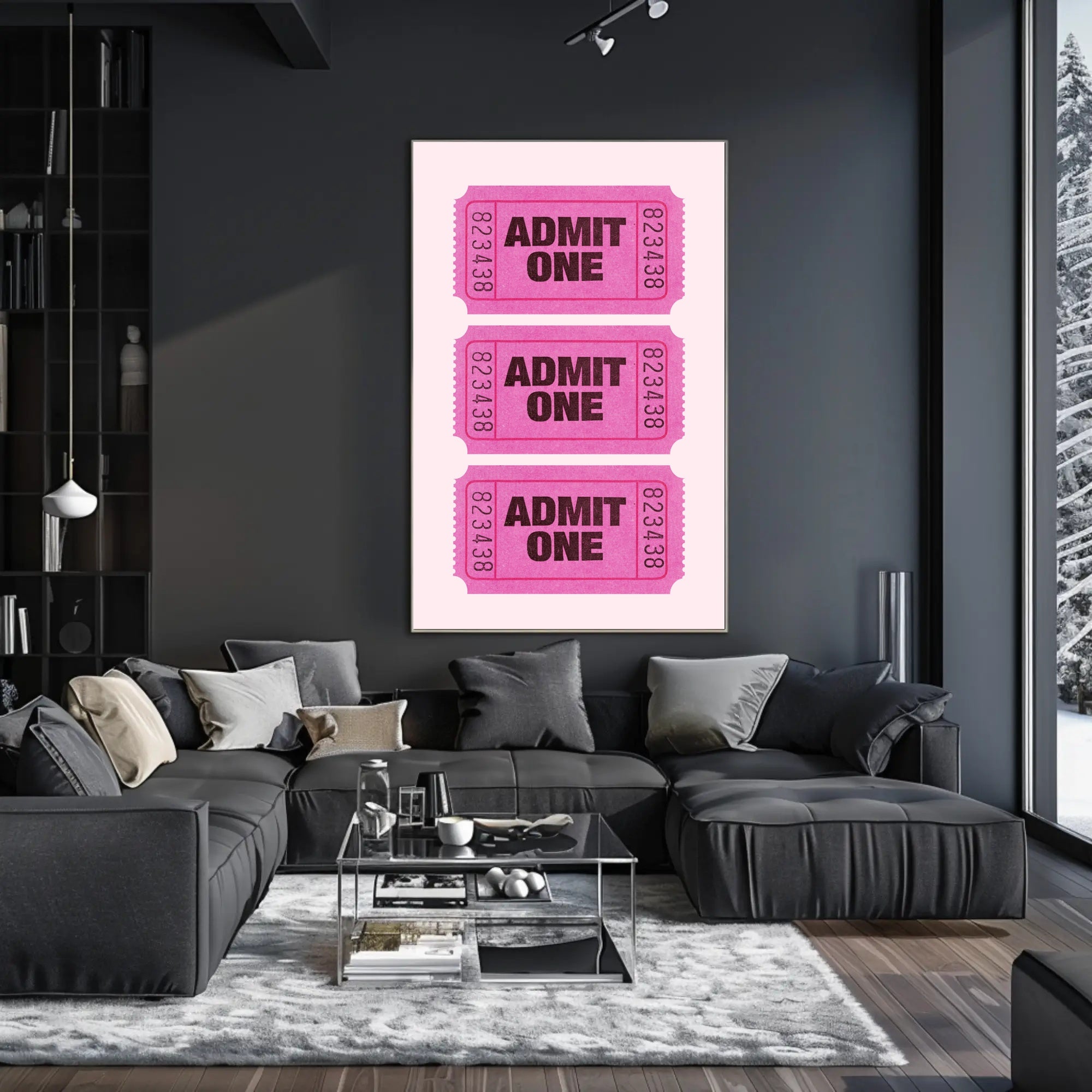 Vintage Admit One Tickets Poster for Pop Culture Enthusiasts PosterGoat