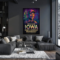 Discover Iowa Heart of Americas Breadbasket Poster