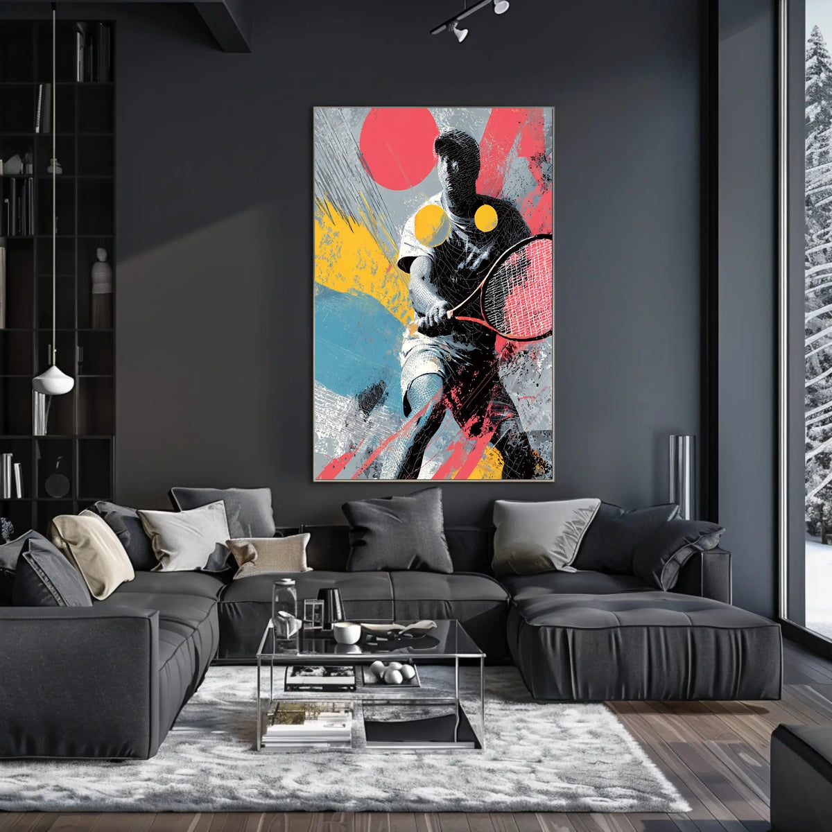 Dynamic Tennis Art Poster